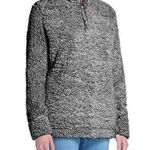 Weatherproof Women’s Vintage 1/4 Zip Pullover Sherpa Black Gray, Size XL Photo 0