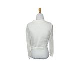 Studio Y  Vintage Y2K White Simple Short Cardigan Shrug Sweater Size Large Photo 2