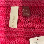 Pilcro Raspberry Cropped Dolman Sleeve Cable Knit Sweater Pink Size M Photo 3