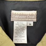 Coldwater Creek  Jacket Linen Cotton Blend Embroidered Boho‎ Art Floral Crochet M Photo 6