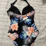 DKNY -FINAL PRICE-  Swimwear One-Piece Swimsuit Halter Shirred UPF Protection Photo 2
