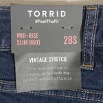 Torrid "Feel the Fit " MID-RISE SLIM BOOT jeans Size 28S Vintage Stretch Photo 4