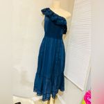 Velvet Tees Anthropologie Velvet by Graham & Spencer One-Shoulder Lace Midi Dress Small blue Photo 2