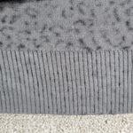 Calvin Klein  Womens Leopard Sweater M Gray Black Knit Scoop Neck Pullover Cozy Photo 4