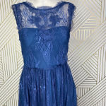 BHLDN  Hitherto Celia Lace Dress in Blue Bridesmaid Size US‎ 6 *Missing Belt Photo 5