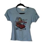 Hanes  Budweiser Kenny Bernstein Mercury Vintage NASCAR Blue T-Shirt Sz M Photo 0