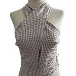 Intermix Women Size 0 Seersucker Halter Romper Mauve (1-347) Photo 1