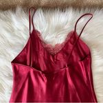 Kathy Ireland Vintage Babydoll Satin Slip Dress Medium Red Photo 5