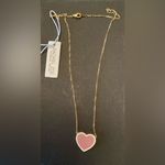 Rachel Zoe NWT Sterling Silver Pink Heart Pendant Necklace Photo 4