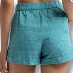 Roxy  S Adriatic Blue Cotton Pull-On Textured Shorts Casual Summer Beachwear NWT Photo 2