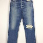 GRLFRND  Distressed Raw Step Hem Jeans Photo 1