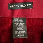 Hilary Radley  Pants Women's Red XXL 29 Inseam Mid-Rise Faux Suede Pull On NEW Photo 2
