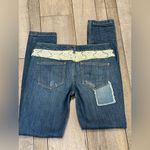 Free People  Patchwork Skinny Jeans Size 29 Daisy Haynes Crochet Lace Festival Photo 1
