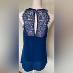 Lace Back Slip Style Tank | EUC | Size M Blue Size M Photo 2