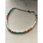 Set of 2 Beaded anklets Colorful Disc Beads Pearl Navy Seed Beads Blue Photo 1