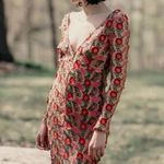 For Love & Lemons ππ Amelia Textured Midi Dress ~ Rosebud XS Photo 7