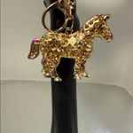 Sparkling Horse Keychain with Pink Accents Gold Photo 4
