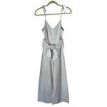 Saylor Jumpsuit Women XS White Black Stripe Cotton Tie Waist Wide Leg Cropped Photo 1