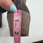 Earth Origins gray Suede Booties Perforated Ruching brandished toe back zip sz 7 Photo 9