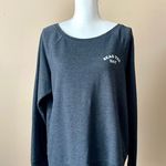 PINK - Victoria's Secret PINK VS | SEAS THE DAY Charcoal Gray Open Back Oversized Sweatshirt Sz M Photo 0