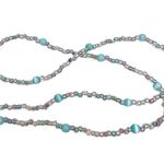 Blue Tiger Eye & Glass Seed Beaded Glasses Chain Holder Purple Photo 5