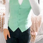 Sincerely Jules Light Green Button Up Vest Photo 0