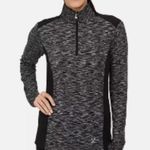 Spyder  Bocca 1/4 zip pullover shirt black gray space dye print layer ski Photo 0