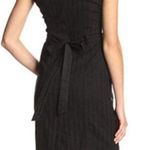 Ellen Tracy  Eyelet Sheath Mini Midi Dress Black sleeveless cotton Sz 12 Photo 1