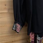 Vintage Carole Little For Saint Tropez West Size Large Floral Skirt Set Black Photo 4