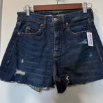 Old Navy NWT Sky Hi A-Line High Waist Jean Denim Cutoff Short Dark Wash 4 Photo 0