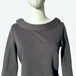 Boden Black Textured Boat Neck Blouse Women’s Size 6R Long Sleeve Top Photo 2