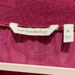 Soft Surroundings  Pattern Back Pink Paisley Open Front Cardigan Size M Photo 4