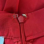 Assali  red pleated high waisted long slit maxi skirt Photo 5