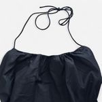 Reformation Addy Black Halter Top Organic Cotton Open Back Minimalist XS NEW Photo 3