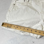 Levi's White Stretch Denim Cuffed Jean Shorts Womens 4" Inseam Mid Length Sz 32 Photo 8