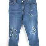 Gap Womens Best Girlfriend Jeans Distressed Cuffed Medium Wash 28 Photo 0