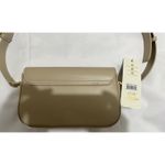 Madison West  Faux Leather Taupe Flap Adjustable Strap Crossbody Purse Handbag Photo 8