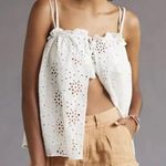 Anthropologie  Maeve Eyelet Lace Tie Front Top One Size Photo 0