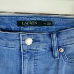 Ralph Lauren Lauren‎  Premier Straight Leg Crop Jeans Blue Aztec Embroidery Sz 10 Photo 7