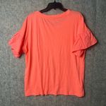 Loft  Women‎ Size XL Short ruffle polka dots sleeve basic tee shirt Photo 2