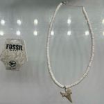 White Shark Tooth Pendant Necklace Photo 7