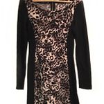 Double Zero Dress Animal Print Panel Knit Dress Size S Photo 3