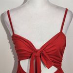 Red Cut Out Mini Dress Size Small Red Bodycon Mini Dress with Cut Photo 2