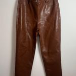 Aritzia Wilfred The Melina Faux Leather Pants Brown Photo 1