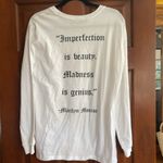 Forever 21 Marilyn Monroe by  White Graphic Long Sleeve Shirt S Photo 4