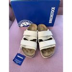 Birkenstock Uji Sandal in Antique White 41 10 Women Nubuck Suede Leather slides Photo 6