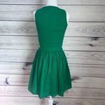 Topshop Green Eyelet Embroidered Cutout Fit & Flare Dress Photo 10
