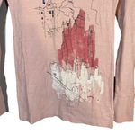 Aerie  Pink NYC Long Sleeve V-Neck Lightweight T-Shirt Women Sz M Photo 2