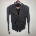 Intermix  Improvd Distressed Cardigan Jacket Charcoal Gray Sweater Xs Xsmall Photo 6