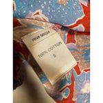 Love The Label Lucette Puff‑Sleeve Blouse – White Floral Print, Women’s Size S Red Photo 4